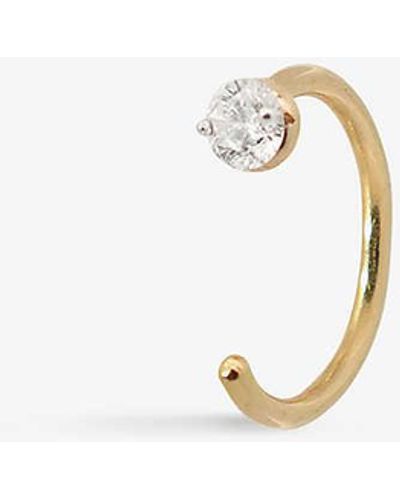 The Alkemistry Aria 18ct Yellow-gold And 0.08ct Brilliant-cut Diamond Single Earring - White