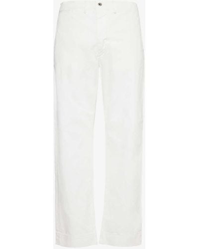 RRL Straight-leg Mid-rise Cotton Chino Trousers - White