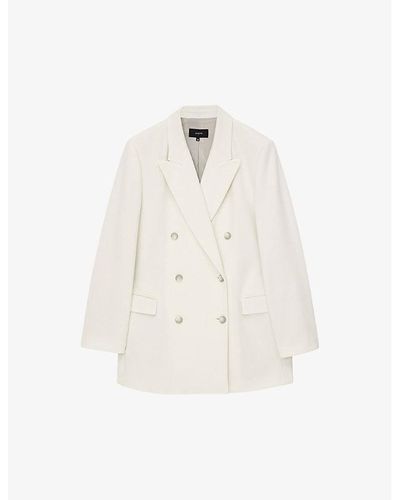 JOSEPH Chapone Double-breasted Stretch-woven Jacket - White