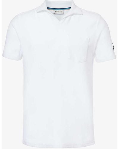 Sandbanks Towel Polo Shirt - White