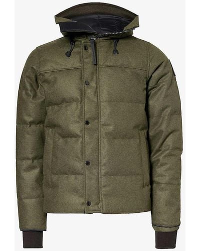 Canada Goose Macmillan Brand-patch Recycled Wool-blend Jacket - Green