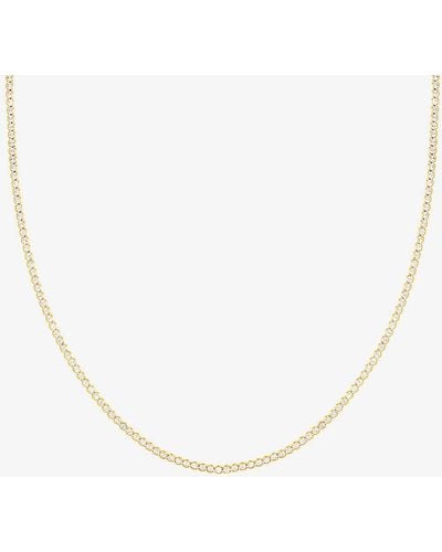 Astrid & Miyu Gleam 18ct -plated And Cubic Zirconia Tennis Necklace - Natural