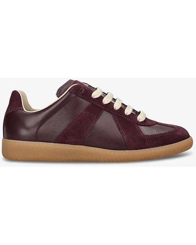 Maison Margiela Replica Leather Low-top Trainers - Brown