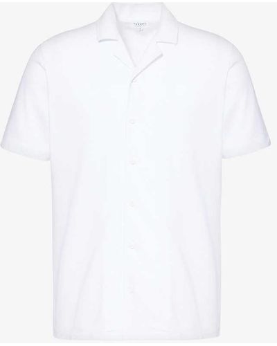 Sunspel Spread-collar Regular-fit Cotton Shirt - White