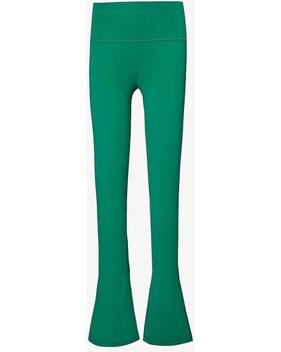 lululemon Align Brand-print Flared-leg Stretch-woven leggings - Green