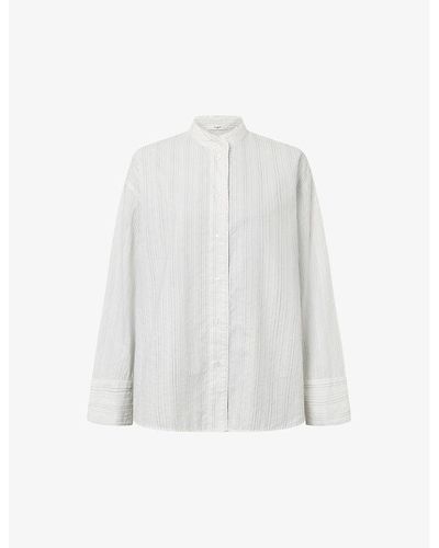 Lovechild 1979 Zuri Relaxed-fit Long-sleeve Cotton Shirt - White