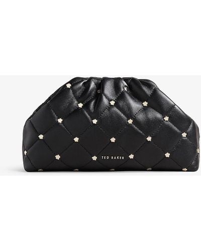 Ted Baker Pandohr Quilted Leather Clutch - Black