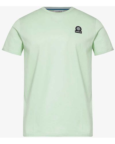 Sandbanks Brand-badge Organic-cotton Jersey T-shirt Xx - Green