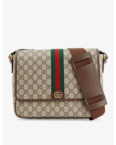 Gucci Monogram-pattern Coated-canvas Cross-body Bag - Multicolor