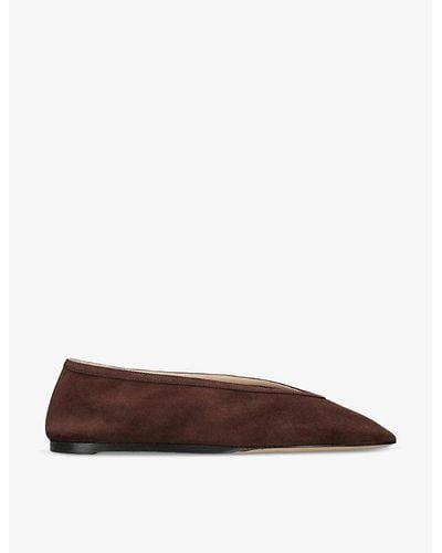 Le Monde Beryl Luna Pointed-toe Suede Court Shoes - Brown