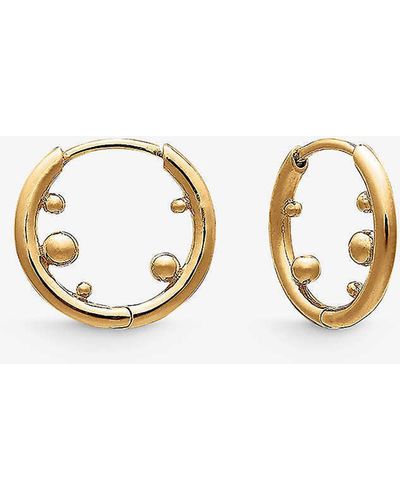 Rachel Jackson Stellar Orb 22ct -plated Sterling-silver huggie Earrings - Metallic