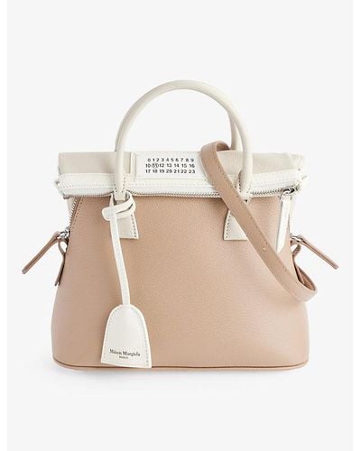 Maison Margiela Classique Mini Leather Top-handle Bag - Natural