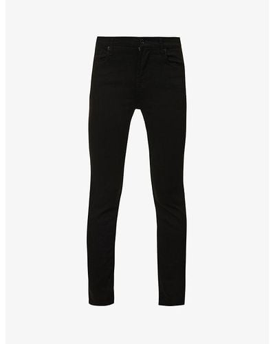 7 For All Mankind The Ankle Skinny B(air) Slim-fit Mid-rise Stretch-woven Jeans - Black