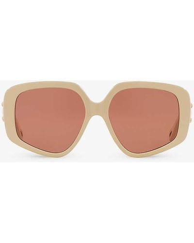 Chloé Ch0210s Square-frame Acetate Sunglasses - Pink