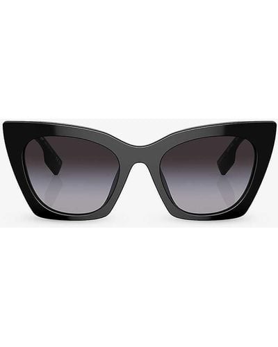 Burberry Be4372u Marianne Square-frame Acetate Sunglasses - Black