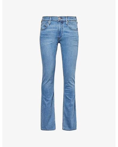 PAIGE Federal Tapered Slim-fit Stretch Denim-blend Jeans - Blue