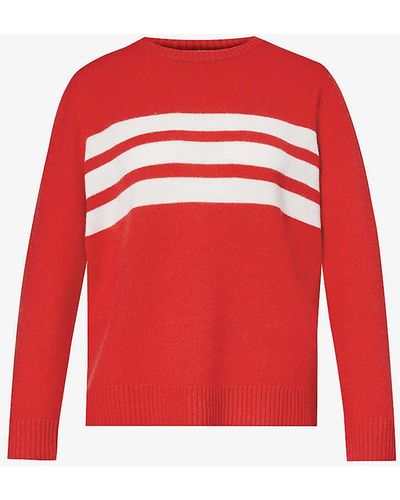 Aspiga Cali Striped Wool Jumper - Red