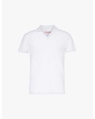 Orlebar Brown Felix Short-sleeved Cotton-blend Polo Shirt X - White