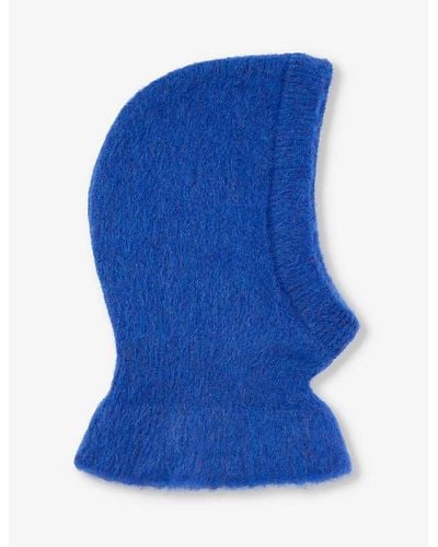 Lemaire Brushed-texture Ribbed Stretch-woven Blend Balaclava - Blue