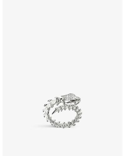 Shaun Leane Serpent Trace Sterling Silver And Diamond Wrap Ring - White