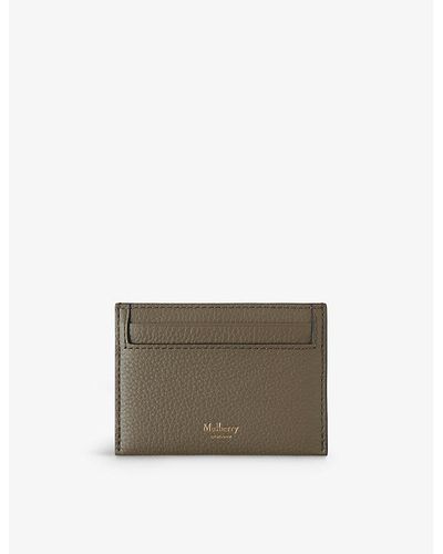 Mulberry Continental Brand-debossed Leather Card Holder - Green