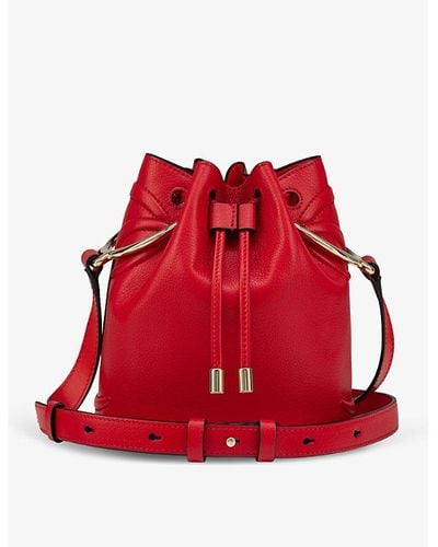 Christian Louboutin By My Side Leather Bucket Bag - Red
