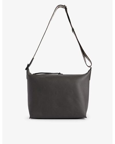Loewe Cubi Leather Shoulder Bag - Black