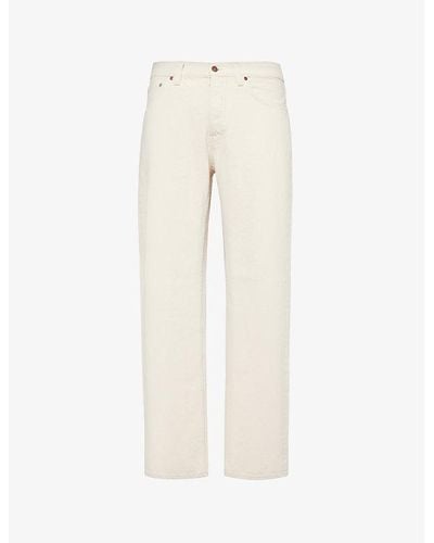 Nudie Jeans Rad Rufus Straight-leg Mid-rise Jeans - Natural