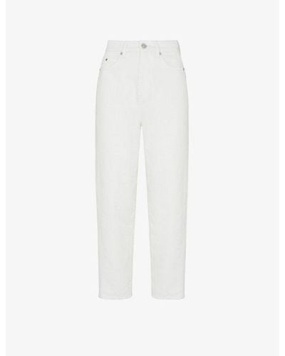 Whistles Authentic Barrel-leg High-rise Jeans - White