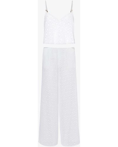 Bluebella Cassat Cami Semi-sheer Woven Pyjama Set - White