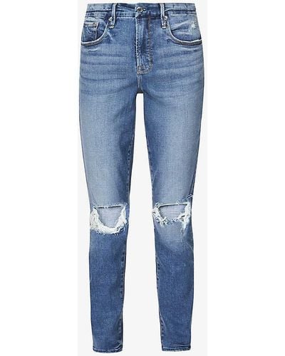 GOOD AMERICAN Good Legs Crop Skinny High-rise Stretch-denim Jeans - Blue