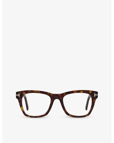 Tom Ford Tr001691 Ft5886-b Square-frame Acetate Glasses - Brown