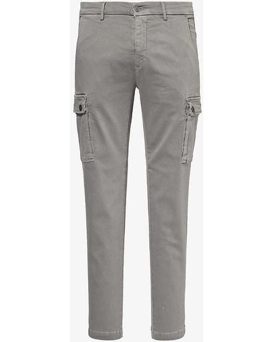 Replay Jaan Hypercargos Slim-fit Tapered-leg Stretch Jeans - Grey