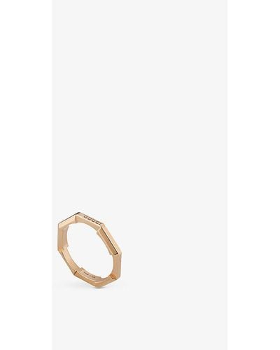 Gucci Link To Love 18ct Rose-gold Ring - Metallic