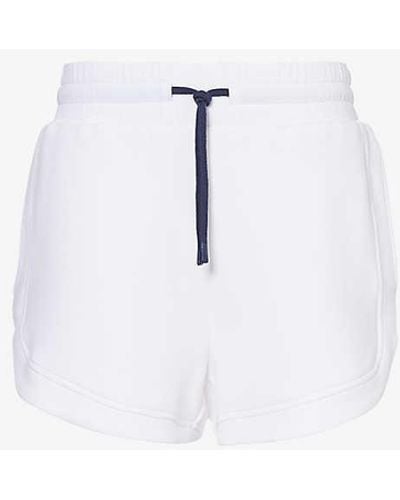 Varley Ollie High-rise Stretch-jersey Shorts - Blue