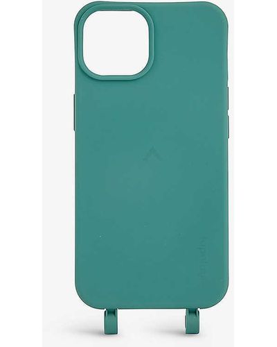 Topologie Dolomites Logo-embossed Silicone Iphone 13 And 14 Case - Green