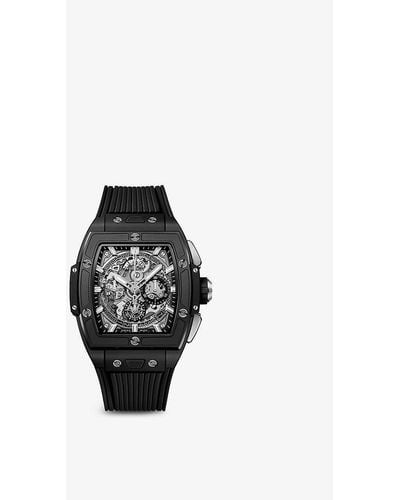 Hublot 642.ci.0170.rx Spirit Of Big Bang Ceramic And Rubber Automatic Watch - Black