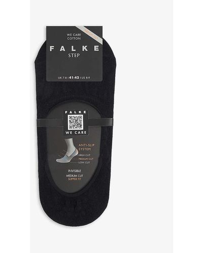 FALKE Step Medium-cut Invisible Cotton-blend Socks - Black