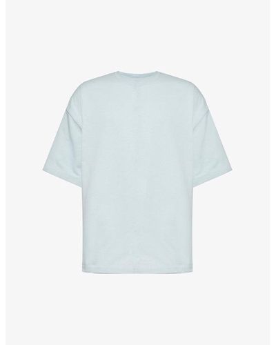 Bottega Veneta Crewneck Boxy-fit Cotton-jersey T-shirt - Blue