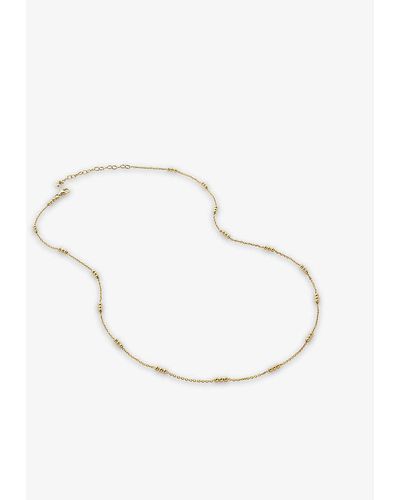 Monica Vinader Triple-beaded 18ct Recycled -plated Vermeil Sterling-silver Choker Necklace - Metallic