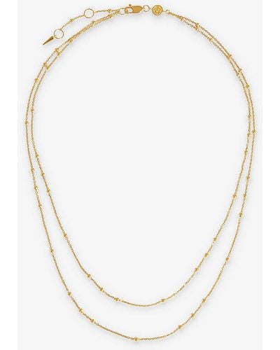 Missoma Double Chain 18ct Yellow -plated Vermeil 925 Sterling-silver Necklace - White