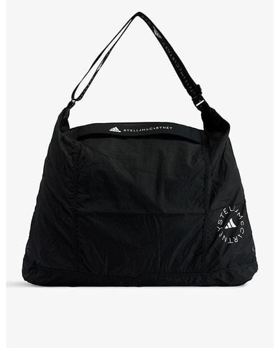 adidas By Stella McCartney Brand-print Recycled-polyamide Tote Bag - Black
