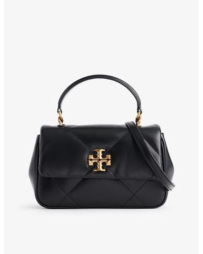 Tory Burch Kira Quilted Leather Top-handle Bag - Black