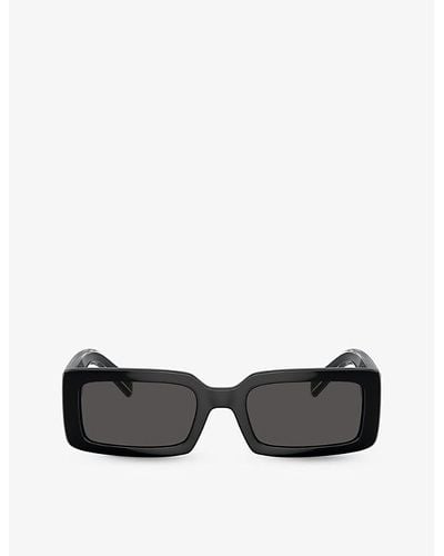 Dolce & Gabbana Dg6187 Rectangle-frame Injected Sunglasses - Black