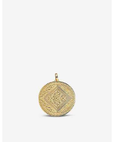 Monica Vinader Marie 18ct -gold Vermeil Mini Pendant - Metallic