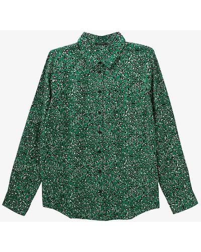 IKKS Leopard-print Woven Shirt - Green
