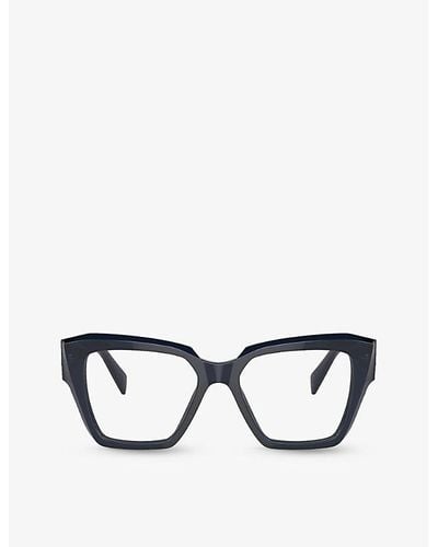 Prada Pr 09zv Sqaure-frame Acetate Optical Glasses - White