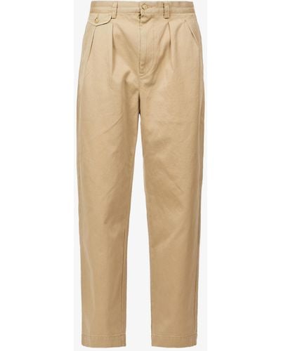 Polo Ralph Lauren Whitman Pleated Relaxed-fit Straight-leg Cotton Trousers - Multicolour