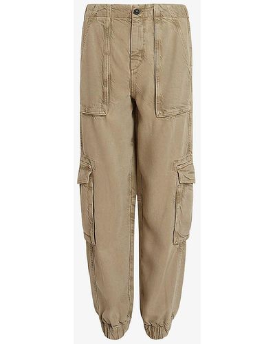 AllSaints Frieda Patch-pocket Woven Cargo Trousers - Natural