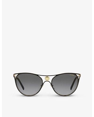 Versace Ve2237 Cat-eye Metal Sunglasses - Black
